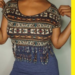 Fringe crop top